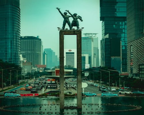 Pemandangan gedung perkantoran di Jakarta